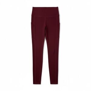 Kadyluxe High‎ Waist Pocket Leggings in Maroon Women’s Size S